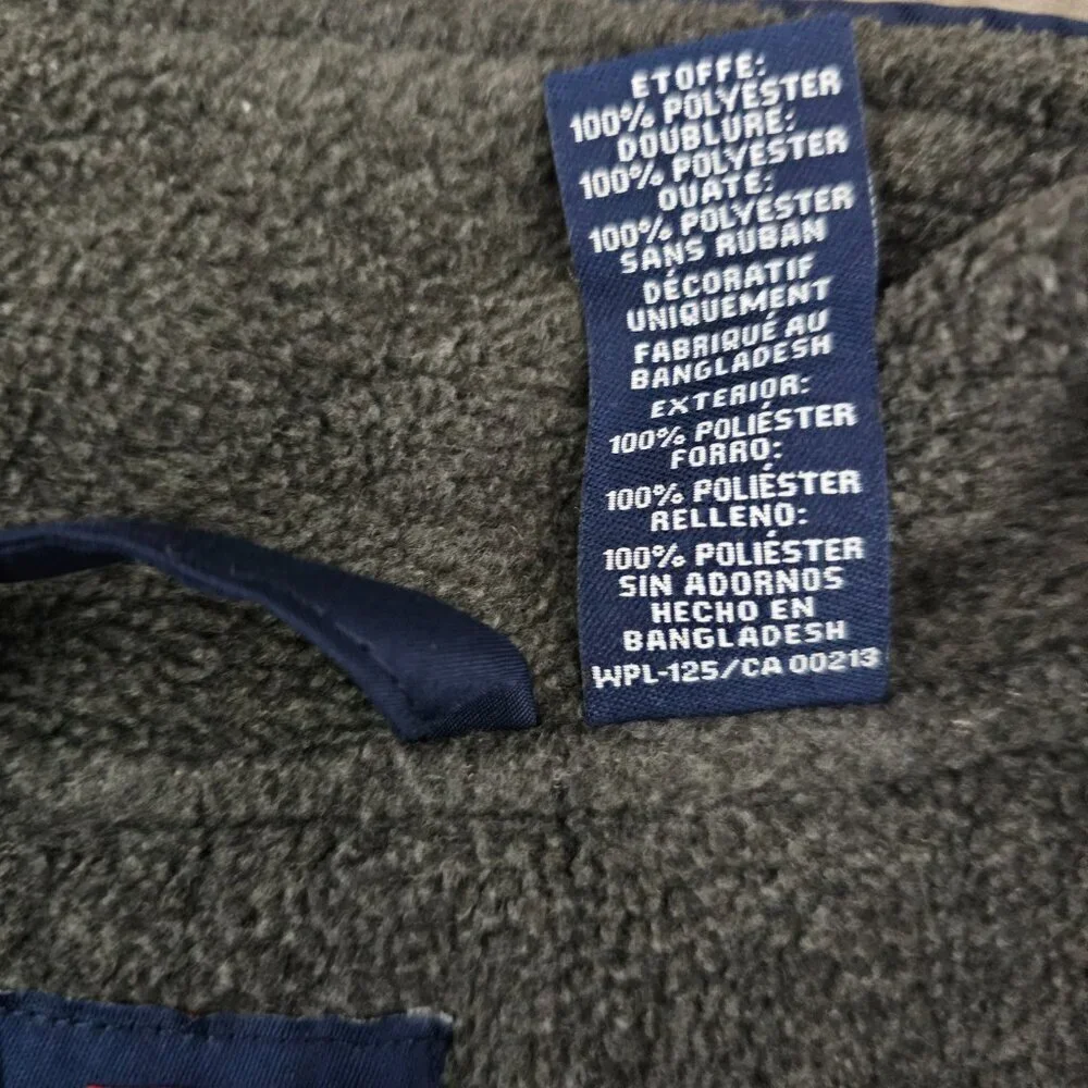 Chaps Men's Classic Sleeveless Nylon Fleece Navy Vest
